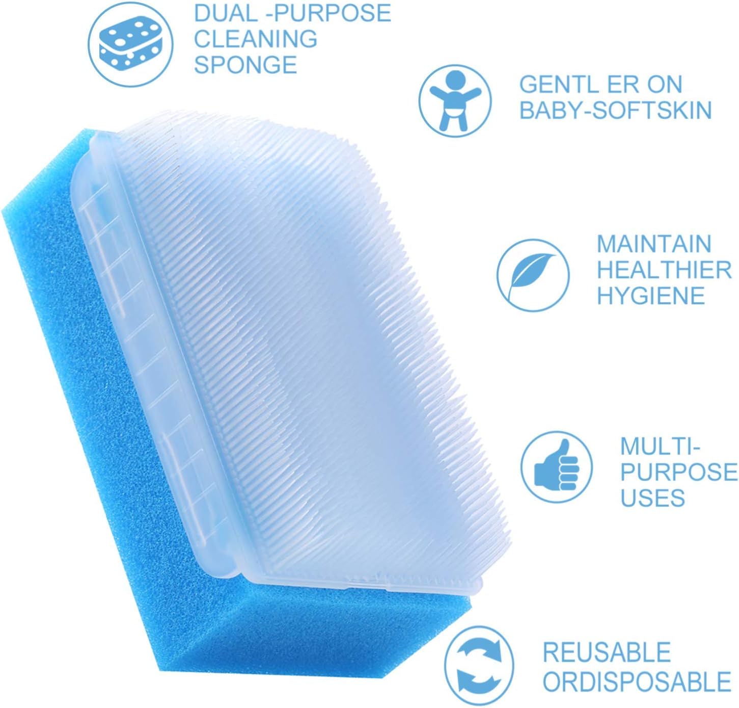 6 Pack Baby Bath Sponge Brush  - Baby Products For Sensitive Skin review and price